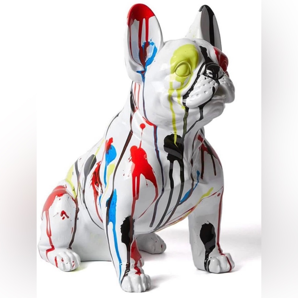 New in Box 19 inch French Bulldog Sculpture Figurine Cartoon Arts